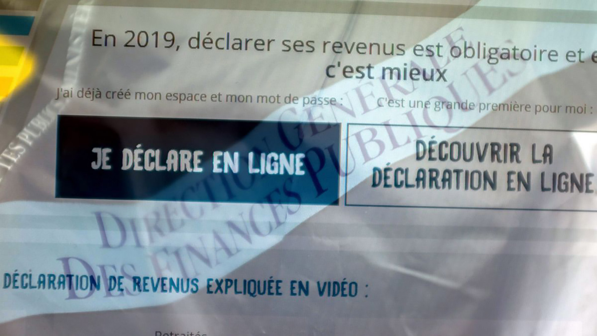 Feuille de déclaration d'impôts