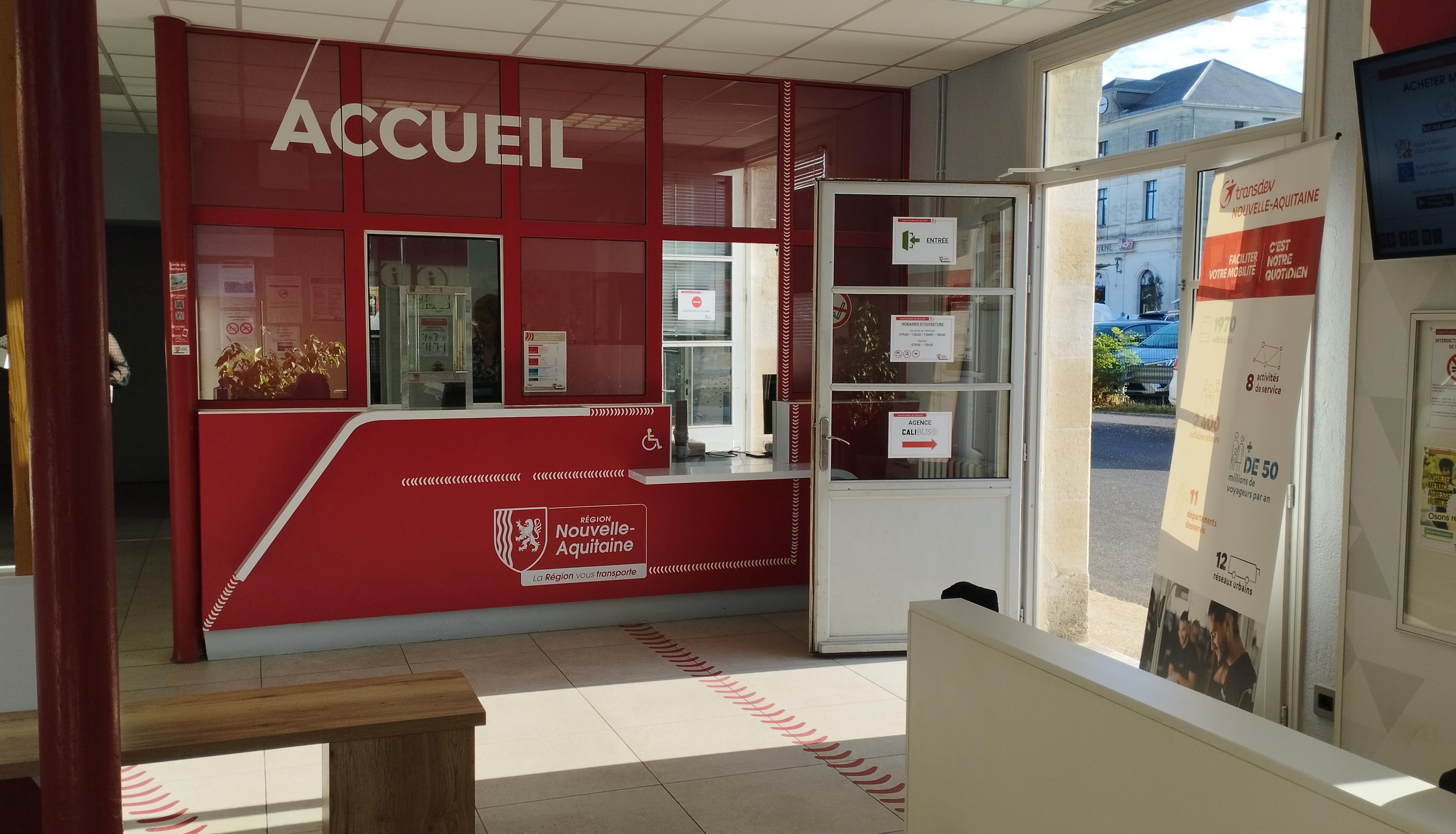 L'acceuil de la gare routière de Libourne