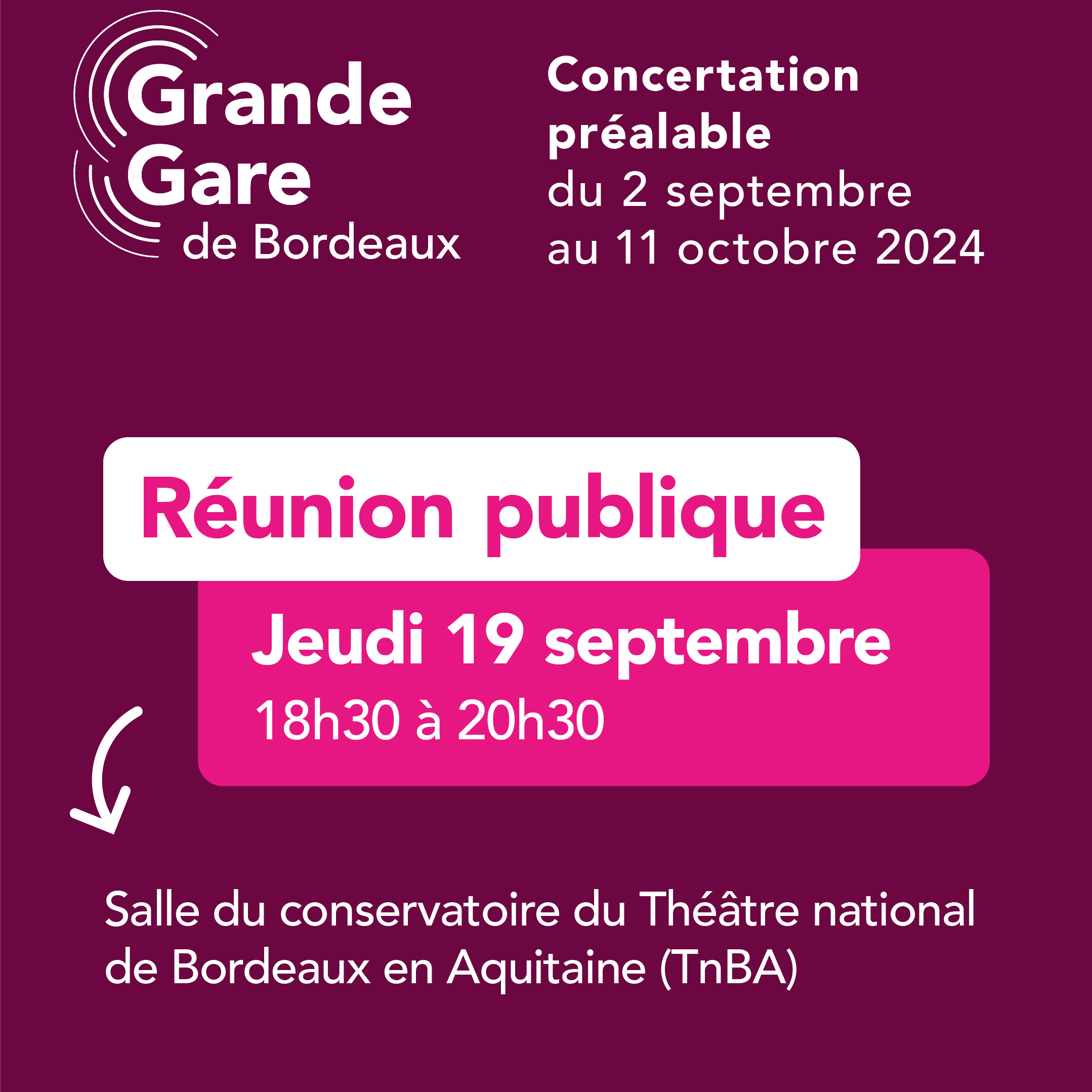 Affiche de la réunion publique