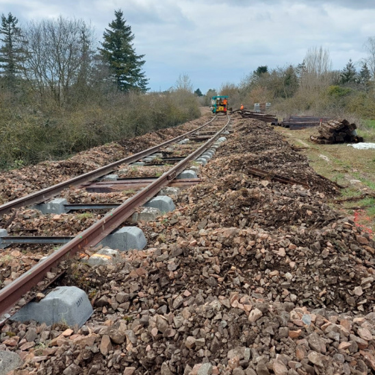 Les travaux sur la ligne de fret Parthenay-Thouars