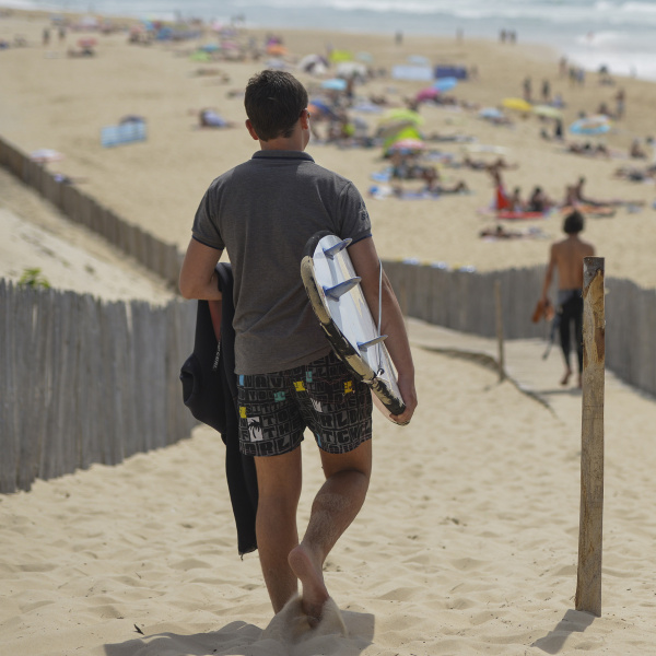 Sur la plage de Lacanau