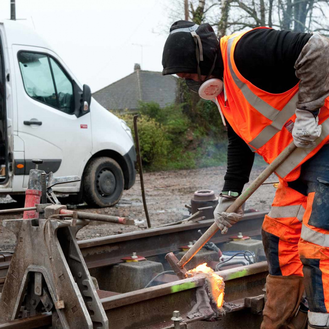 Travaux  voie TER entre Nexon et Saint-Yrieix