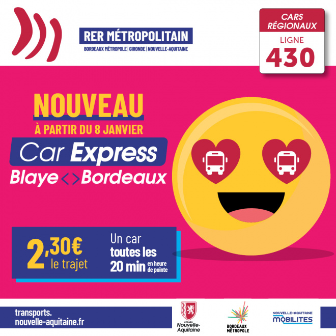 Car express 430 Blaye - Bordeaux
