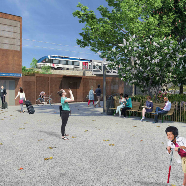 La nouvelle halte du Bouscat sur la ligne TER 42 Bordeaux - Pointe de Grave