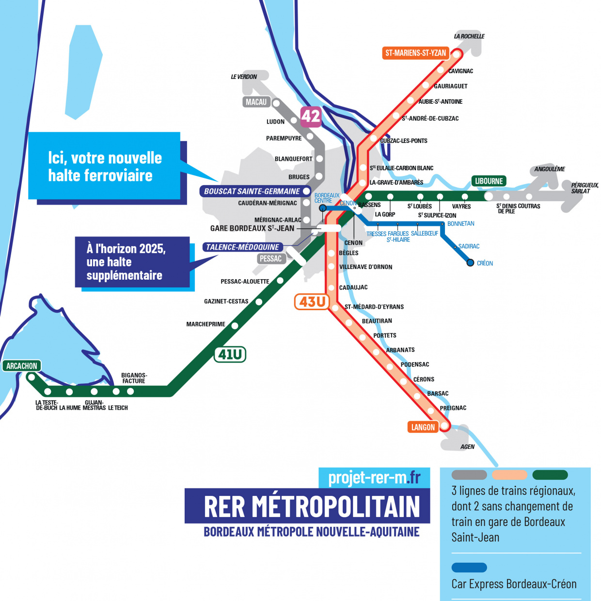 Carte du RER Métropolitain