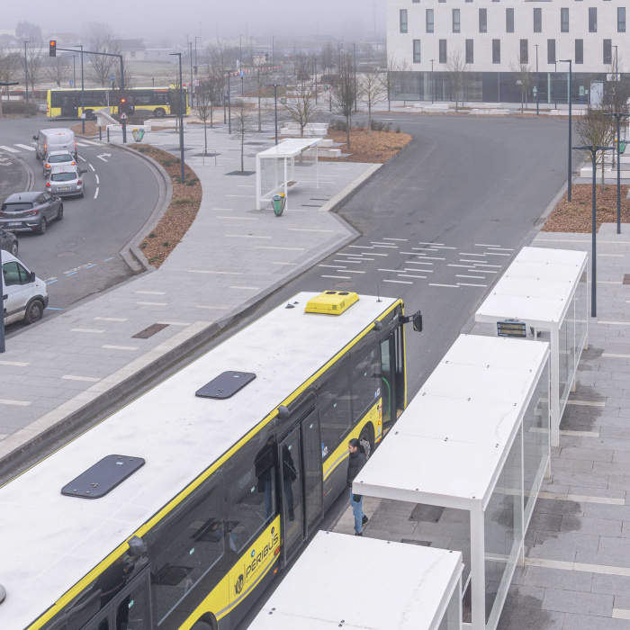 Le pôle d'échange multimodal de Périgueux, aménagé pour les cars et les bus